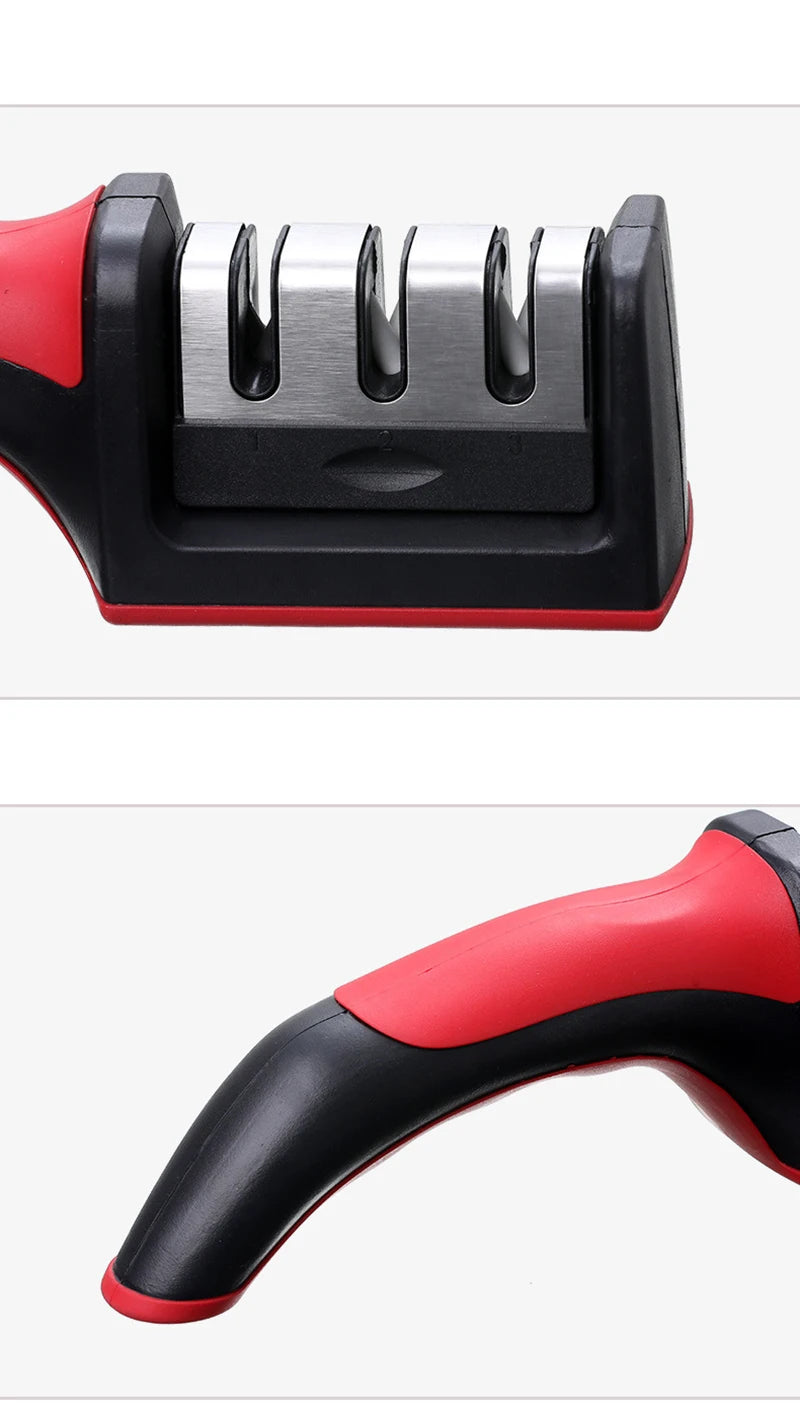 Compact and Efficient Knife Sharpener β 3 Stages, Non-Slip Base