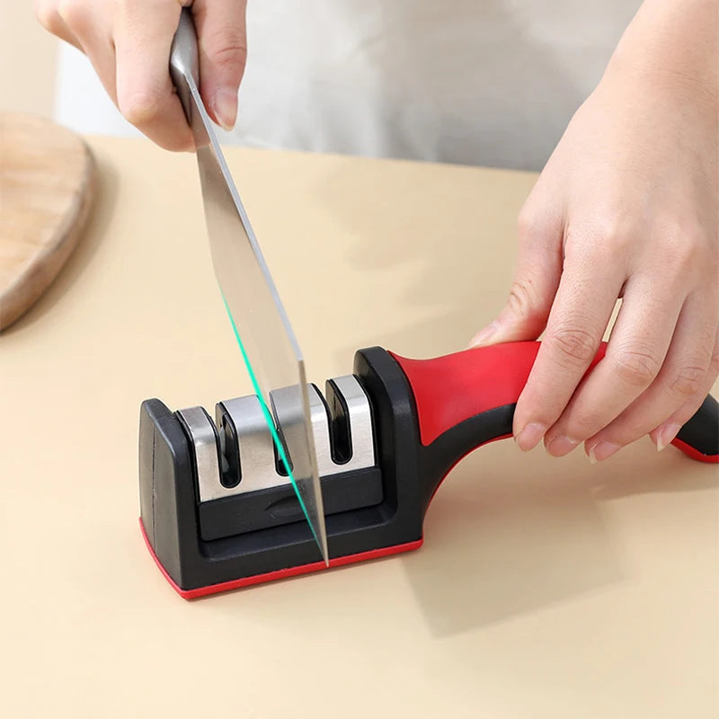 Compact and Efficient Knife Sharpener β 3 Stages, Non-Slip Base