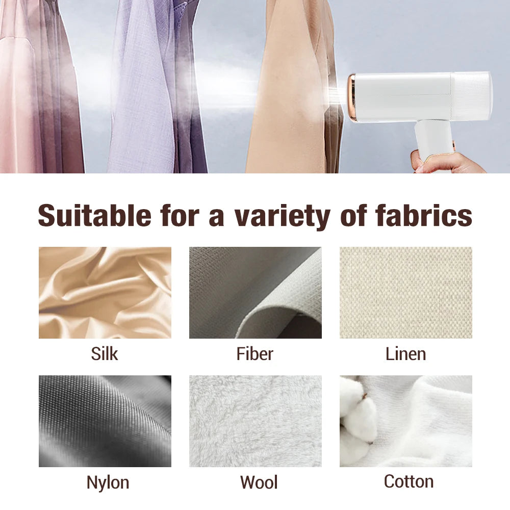 Portable Garment Steamer – 1000W Quick Heat, 130ml Capacity