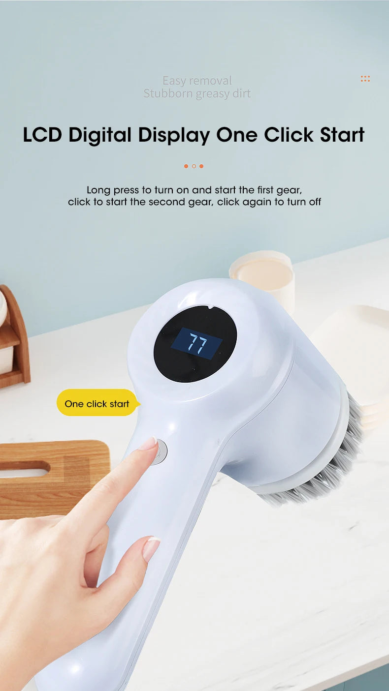 Rechargeable Electric Scrubber – Deep Clean for Bathroom & Kitchen