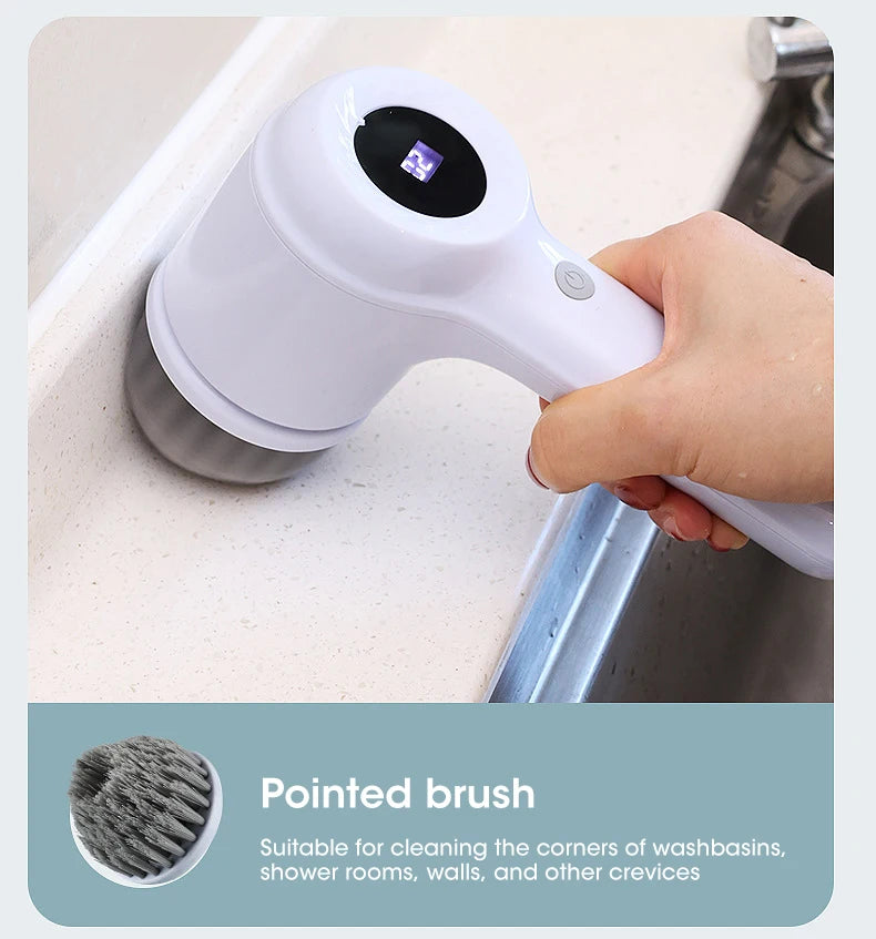 Rechargeable Electric Scrubber – Deep Clean for Bathroom & Kitchen